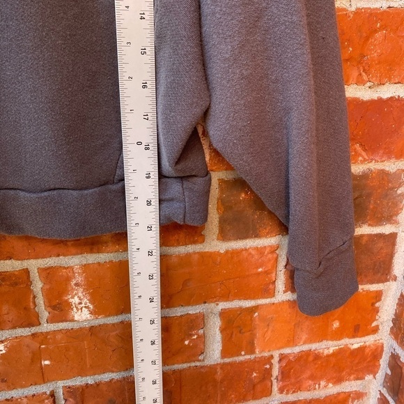 Blank Paige Womens Small Gray Anti Social Cropped Sweatshirt Sweater - Picture 8 of 9